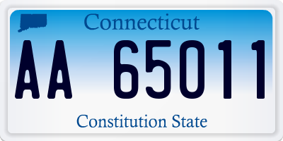 CT license plate AA65011