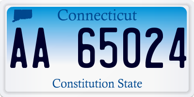 CT license plate AA65024