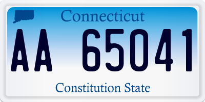 CT license plate AA65041