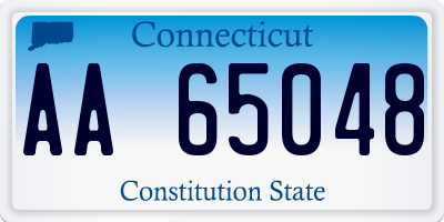 CT license plate AA65048