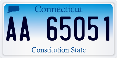 CT license plate AA65051