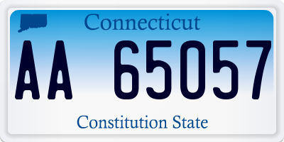 CT license plate AA65057