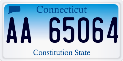 CT license plate AA65064