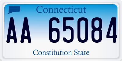 CT license plate AA65084