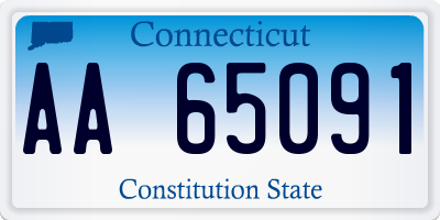 CT license plate AA65091