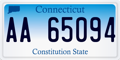 CT license plate AA65094