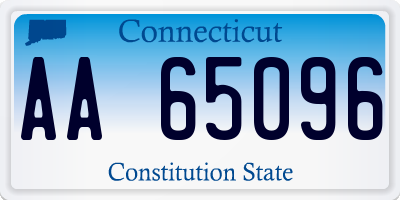 CT license plate AA65096