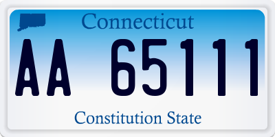 CT license plate AA65111