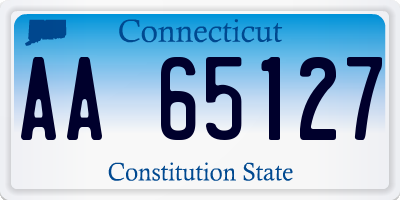 CT license plate AA65127