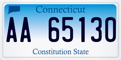 CT license plate AA65130