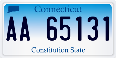 CT license plate AA65131