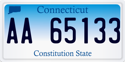 CT license plate AA65133