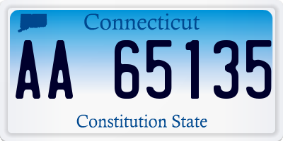 CT license plate AA65135