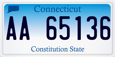 CT license plate AA65136