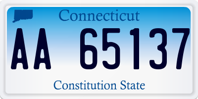 CT license plate AA65137