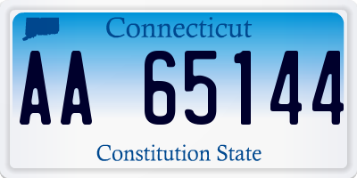 CT license plate AA65144