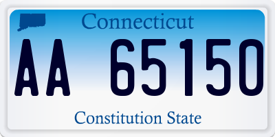 CT license plate AA65150