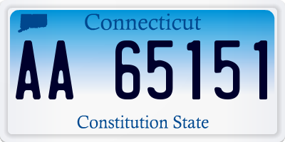 CT license plate AA65151