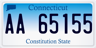 CT license plate AA65155