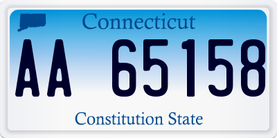 CT license plate AA65158