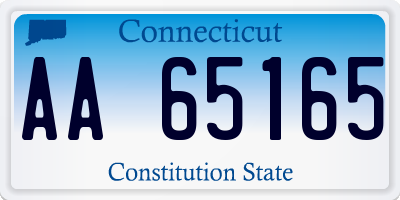 CT license plate AA65165