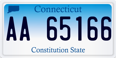 CT license plate AA65166
