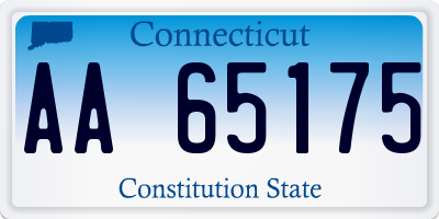 CT license plate AA65175