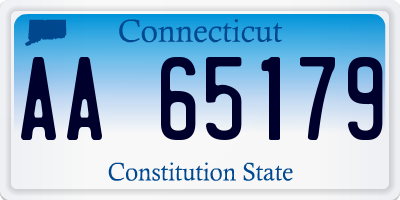 CT license plate AA65179