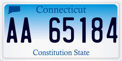 CT license plate AA65184