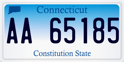 CT license plate AA65185