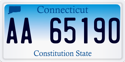 CT license plate AA65190