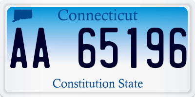 CT license plate AA65196