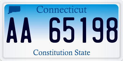 CT license plate AA65198