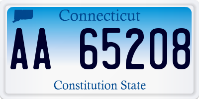 CT license plate AA65208