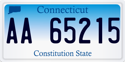 CT license plate AA65215