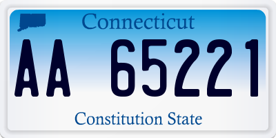 CT license plate AA65221