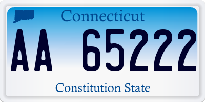 CT license plate AA65222