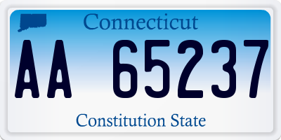 CT license plate AA65237