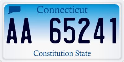 CT license plate AA65241