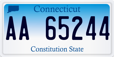 CT license plate AA65244