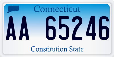 CT license plate AA65246