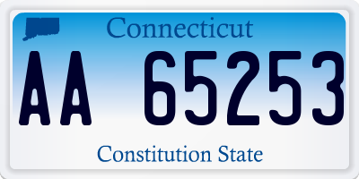 CT license plate AA65253