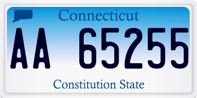 CT license plate AA65255