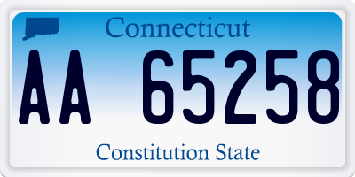 CT license plate AA65258