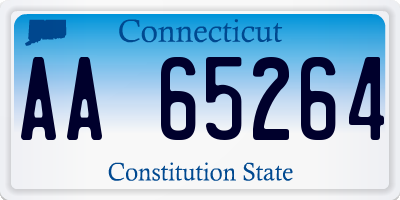 CT license plate AA65264