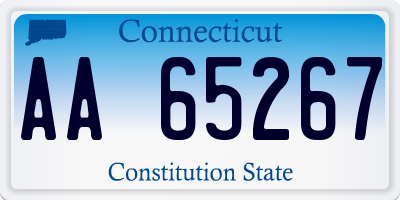 CT license plate AA65267