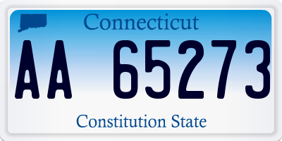 CT license plate AA65273