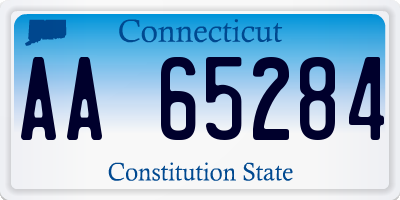 CT license plate AA65284