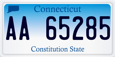 CT license plate AA65285