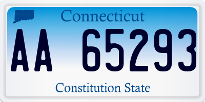 CT license plate AA65293